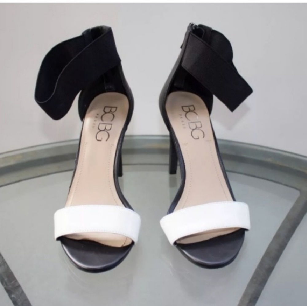 BCBG Paris Black & White Stiletto Heels